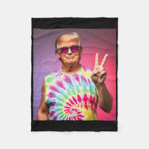Cobertor De Velo Óculos de Sol Hippie Tie-dye Trump – Símbolo da Pa