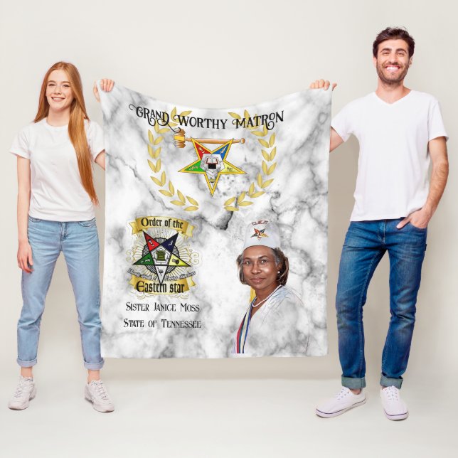 Cobertor De Velo OES Grand Worthy Matron Fleece Blanket (In Situ)