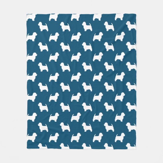 Cobertor De Velo Oeste, Highland, White Terrier Silhouettes Westie  (Frente)