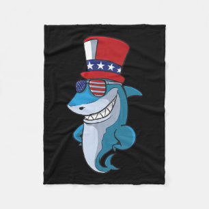 Cobertor De Velo Of July Shark For Kids