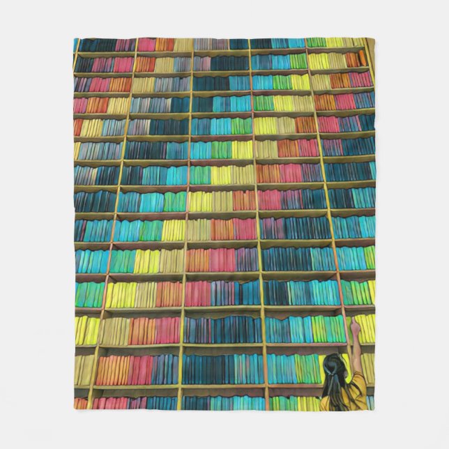 Cobertor De Velo Oferta de Amantes de Biblioteca (Frente)