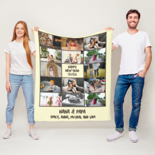 Cobertor De Velo Oferta de Ano Novo para Colagem de Fotos Moderna 1