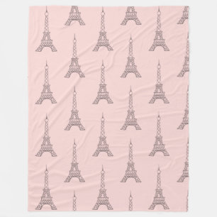 Cobertor De Velo Oferta em Aberto da Torre Eiffel Rosa Suave