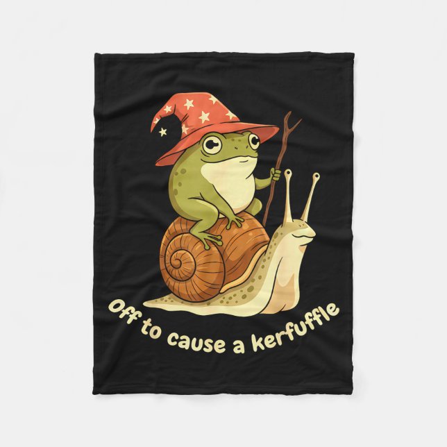 Cobertor De Velo Off To Cause A Kerfuffle Funny Cowboy Frog Meme  (Frente)