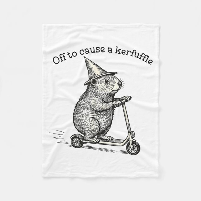 Cobertor De Velo Off To Cause A Kerfuffle Weirore Sayings Funny Mem (Frente)