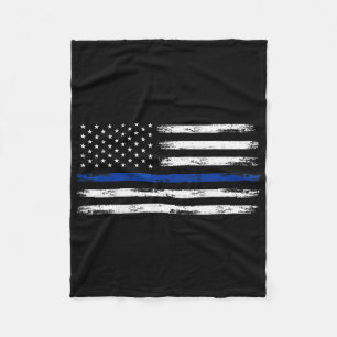 Cobertor De Velo Oficial de Polícia EUA Bandeira Americana Linha Az