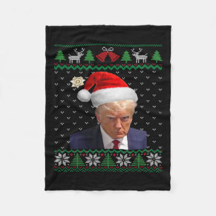 Cobertor De Velo Oficial Donald Trump Mug Shot No Natal Feio