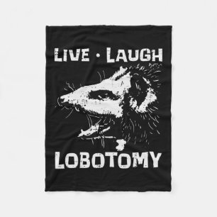 Cobertor De Velo Ogambm Live Love Lobotomy Possum Street Trash Cat