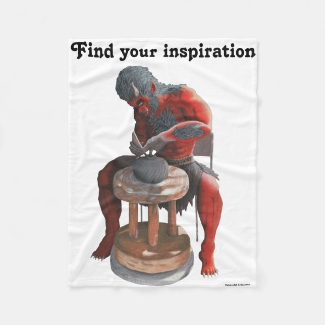 Cobertor De Velo Ogre Potter Fazer Pottery Fantasy Art Blanket (Frente)