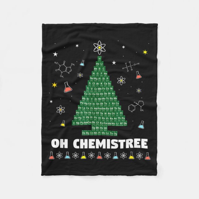 Cobertor De Velo Oh Chemistree Periodic Table Chemistry Christmas T (Frente)