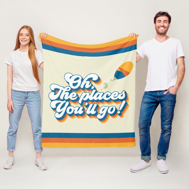 Cobertor De Velo Oh, Os Lugares Que Você Vai! Citação com Balão (In Situ)