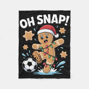 Cobertor De Velo Oh Snap Homemem de gengibre de Natal Futebol Pijam