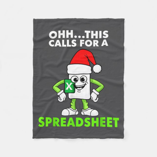 Cobertor De Velo Oh This Calls For A Spreadsheet Excel Christmas Co (Frente)