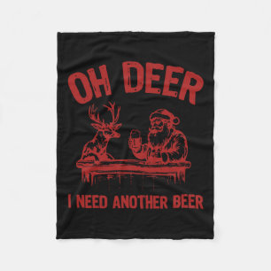 Cobertor De Velo Oh Veado Preciso De Outra Cerveja Bebendo E Caça