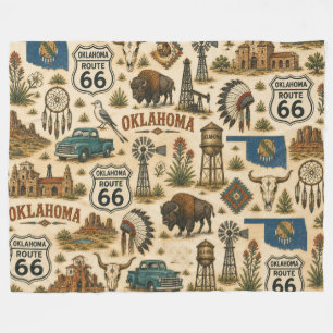 Cobertor De Velo Oklahoma Route 66 Aconchegante Pradaria