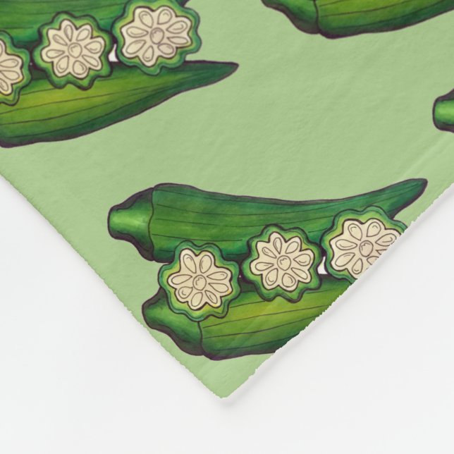 Cobertor De Velo Okra Pods Veggie Vegetal Comida do Sul (Quina)