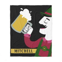 Oktoberfest nome personalizado fleece blanket