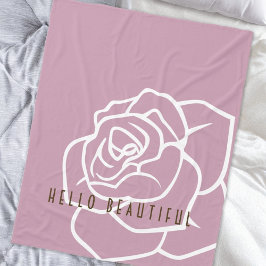 Cobertor De Velo Olá, Bonito - Rosa Rosa Chic Moderno
