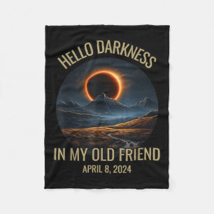 Cobertor De Velo Olá Escuridão Meu Velho Amigo Eclipse Solar Abril 