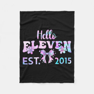 Cobertor De Velo Olá fofo 11 anos est 2015 tie dye 11º