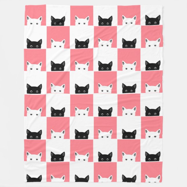 Cobertor De Velo Olá, Gatos 60x80 Fleece Blanket (Frente)