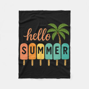 Cobertor De Velo Olá Gif de Picolé de Sorvete de Férias de Verão na