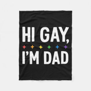 Cobertor De Velo Olá Pai Gay Pai Apoio LGBTQ Mês do Orgulho Engraça