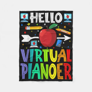 Cobertor De Velo Olá Piano Virtual De Volta à Escola 