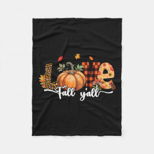 Cobertor De Velo Olá, Queda Pumpkin Amor Queda Vocês Todos Leopard 