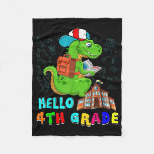 Cobertor De Velo Olá T-rex da 4ª série Vestindo Mochila Escolares L
