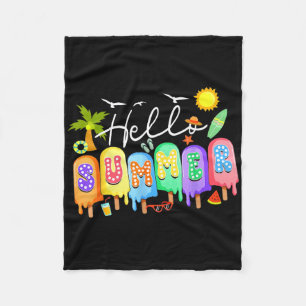 Cobertor De Velo Olá Verão Cor Frio Colorido Picolé Gráfico Verão