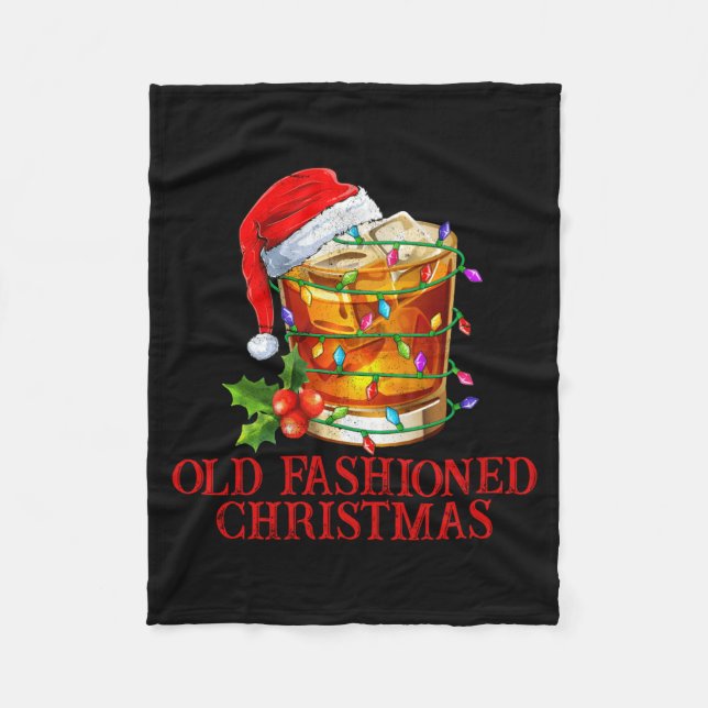Cobertor De Velo Old Fashioned Whiskey Christmas Funny Bourbon Tail (Frente)