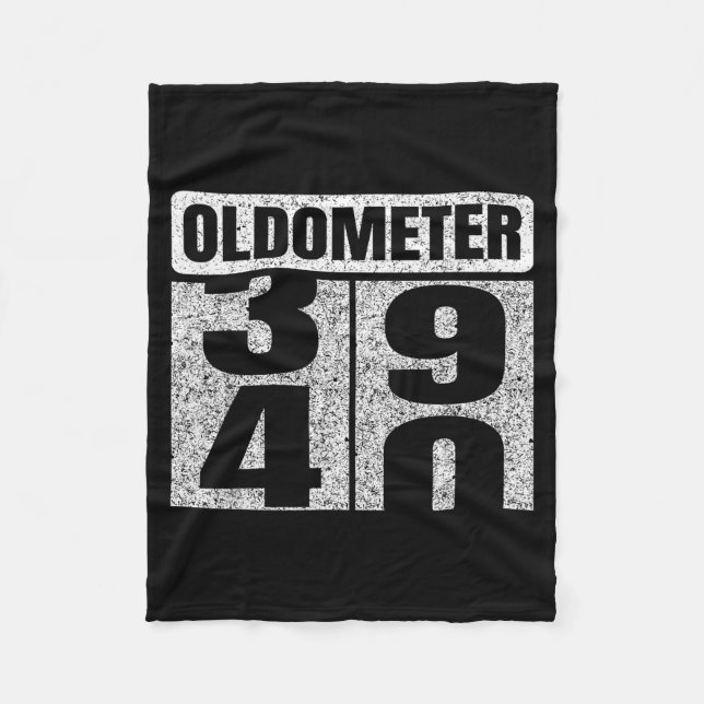 Cobertor De Velo Oldometer &# -40 40th Birthday 40 Year Old Funny  (Frente)