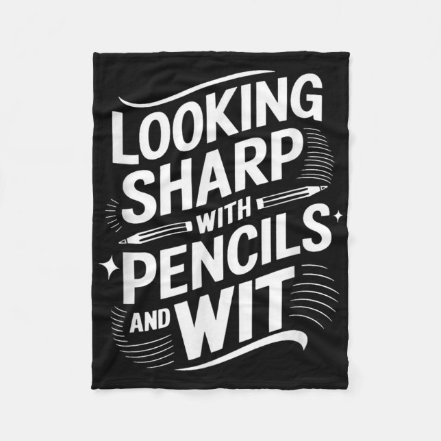 Cobertor De Velo Olhando Nítido Com Lápis E Sentido (Frente)