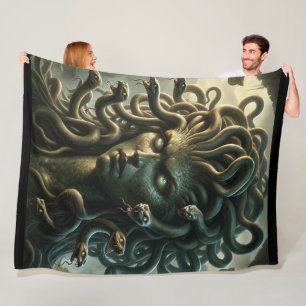 Cobertor De Velo Olhar da Morte da Medusa Cabeça de Cobras