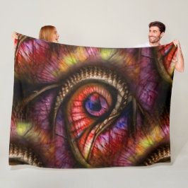 Cobertor De Velo Olhos abstratos em vermelhos e roxos