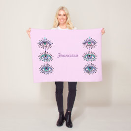 Cobertor De Velo Olhos Espiritais Místicos Rosa