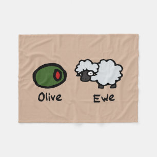 Cobertor De Velo Olive Ewe (Eu Te Amo)