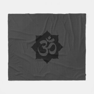 Cobertor De Velo OM Lotus Espiritualidade Yoga em Estilo de Fibra d