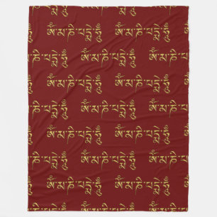 Cobertor De Velo OM MÃE NI PADME HUM - Tibetano Sanskrit Mantra 1