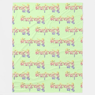 Cobertor De Velo OM MÃE NI PADME HUM - Tibetano Sanskrit Mantra 4