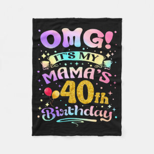 Cobertor De Velo Omg É o 40º Aniversário da Minha Mamãe Feliz 40 An