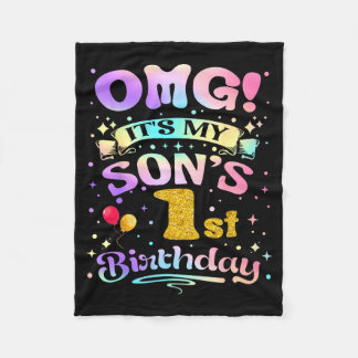 Cobertor De Velo Omg Its My Sons 1st Birthday Happy 1 Years Old 