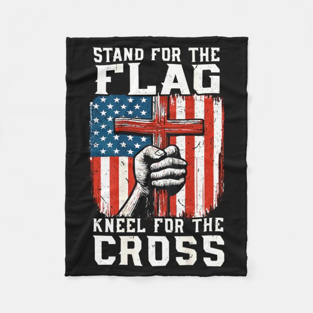 Cobertor De Velo On-back Stand For Flag Kneel Cross Patriotic Chris (Frente)