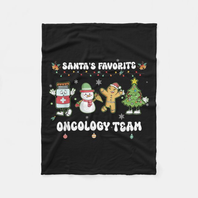 Cobertor De Velo Oncology Christmas Crew Chemotherapy Nurse Techs N (Frente)