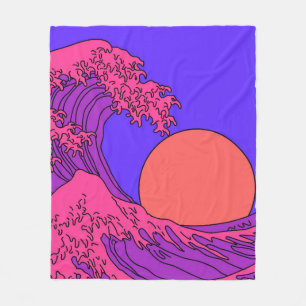 Cobertor De Velo Onda de excelente no estilo de Arte de Pop Vaporwa