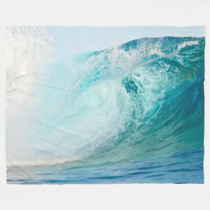 Cobertor De Velo Onda do azul de Oceano Pacífico que quebra a