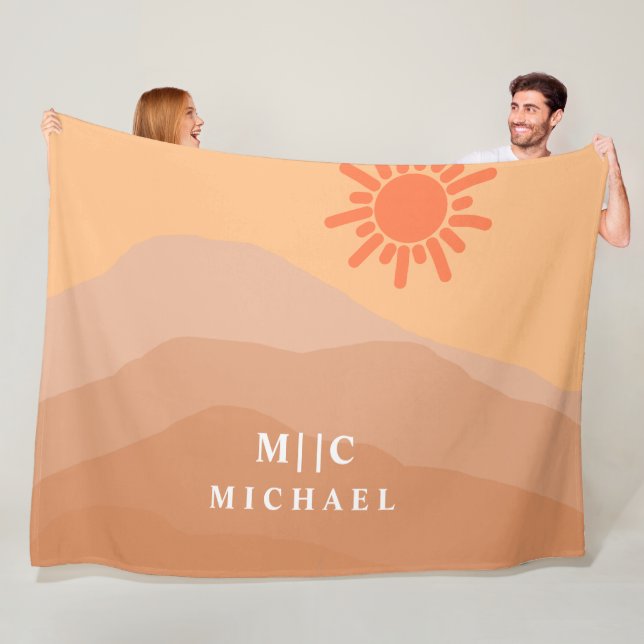 Cobertor De Velo onda montanhosa moderna da abstrato (In Situ)