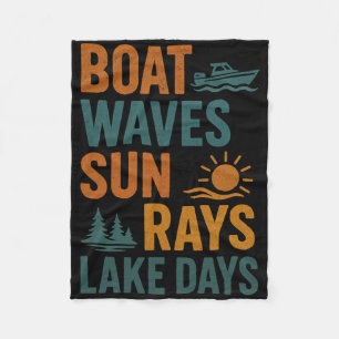 Cobertor De Velo Ondas de Barco Raios de Sol Dias de Lago Verão Ret