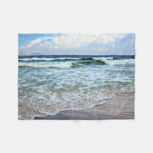 Cobertor De Velo Ondas de oceano azuis brilhantes